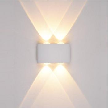 Lámpara de pared exterior Gilberto blanca, 3000K, 280lm, IP54