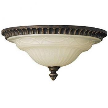 FEISS Walnut Drawing Room Flush-Mounted 2 Light Ceiling Light Fixture