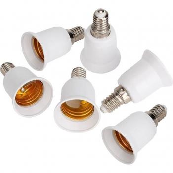 E14 to E27 Plastic LED Bulb Adapter
