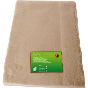 Merkloos Vetbed beige voor honden XL: 150x 100 cm