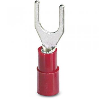 Capocorda a forcella 0.50-1.50 mm² rosso parzialmente isolato 100 pz