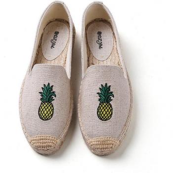 Chaussures de conduite en toile ananas