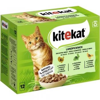 KiteCat Landpick – 12 Portionen (85 g) mit Truthahn, Kaninchen und Geflügel