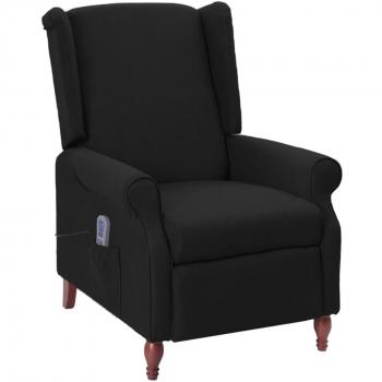 VitaRelax Schwarz – Massagesessel im Stoffdesign
