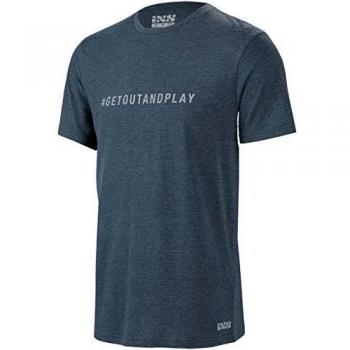 Top Short Sleeve Adult Blue Navy IXS Unisex Large Casual