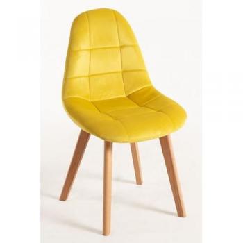 Pack 4 Sillas Kelen Terciopelo Amarillo