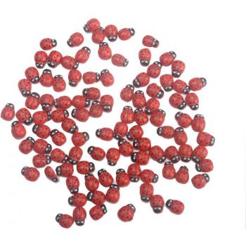 Mini Cute Red Wooden Ladybird Fridge Sticker for Kids Scrapbooking