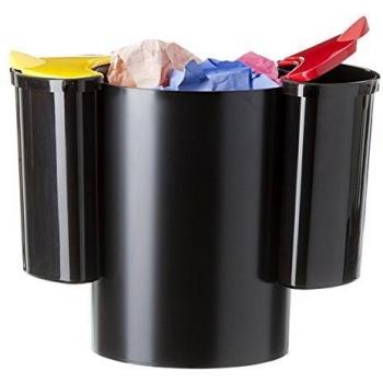 ARCHIVO 2000 Haushaltsabfallkörbe – Gelb/Rot – 36 × 45,5 × 26 cm