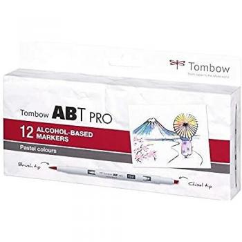 Tombow ABT PRO Alkoholmarker 12er Set Pastellfarben