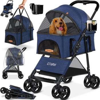 Jogger Bleu Lovpet – Chaise roulante pour chiens