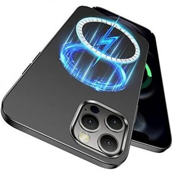 Enskko 6.7 Ultra Thin iPhone 12 Pro Max Case – Magnetic Matte, Dark Grey