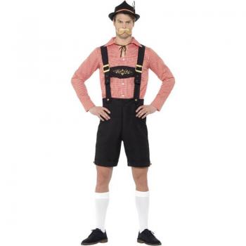 Costume da Oktoberfest Rosso e Marrone per Uomo
