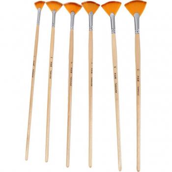 Professionele penseelset met 6 delen, geschikt voor olieverf en aquarellen