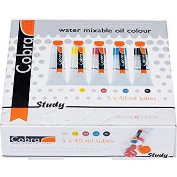 COBRA Study Wasserlösliche Ölfarben Set 5x40ml