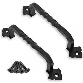 Ouvin Barn Door Handle Hardware Set for Wooden Garden Gates (2 Pack)