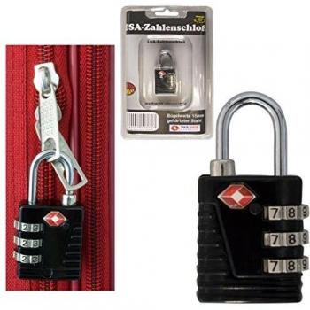 Schwarzes TSA Gepäckschloss – KH Security Modell