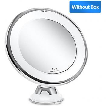 10X Suction Cup Makeup Mirror with LED Light
