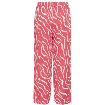 Schwarze Kaffe Damenhose – Loose Fit Acia‑Print, EU 38 / UK 10