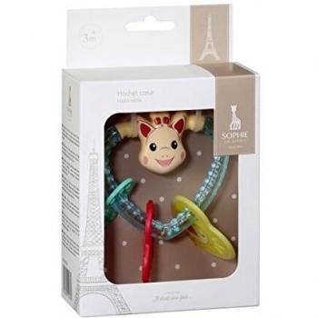 Sophie la girafe rattle et le hochet coeur avec les marques vulli