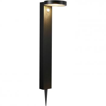 Borne d'extérieur LED solaire avec piquet H60cm Noir