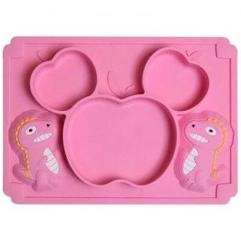 Plateau Alimentaire Bébé Silicone avec Animaux Préférés