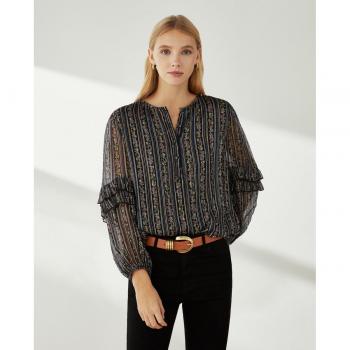 Blusa de Manga Larga Chifón Southern Cotton