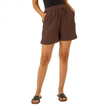 Woven Brown Dusk Shorts – Women’s Size 8