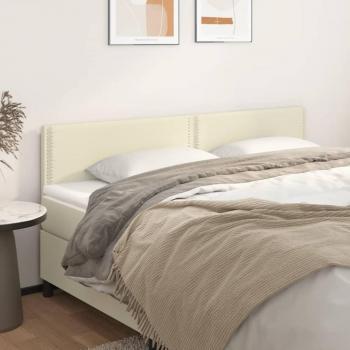 VidaXL Kopfteile Kunstleder 2 Stk. Creme 80x5x78/88 cm