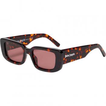 PERI003 Giorgina Dark Havana PALM ANGELS Squared Sunglasses Acetate Burgundy