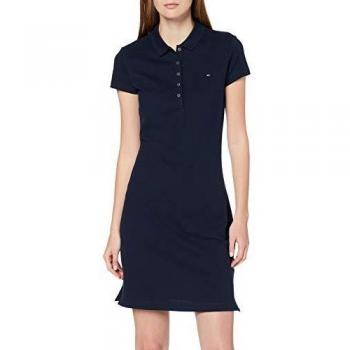 Tommy Hilfiger Vestido Polo de Algodón Marina XS – Mujer, Casual, Manga Corta – WW0WW24973