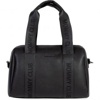 CHILDHOME Mommy Club Wickeltasche Signatur Simili Leder schwarz