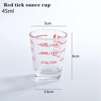 Vaso Jigger Graduado de Vidrio 30ml/40ml/60ml