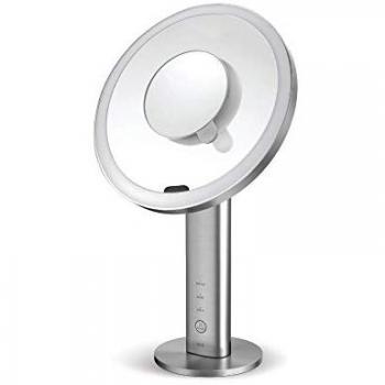 Silberner EKO Tischspiegel Imira Sensor‑Spiegel, kompakt & USB‑ladbar