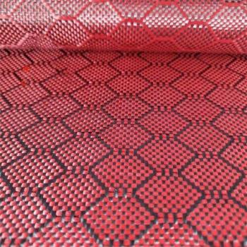 3K Carbon Fiber Cloth Hexagonal Jacquard Weave 240g 100cm Width 50cm Length