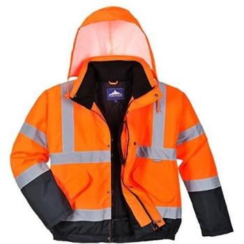 300D Oxford Weave Class 3 Two Tone Hi Vis Bomber Jacket