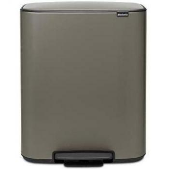 Brabantia Bo Pedal Bin 2 x 30 Liter Platin