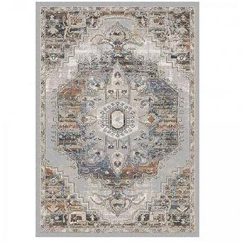 Tapis Rectangle Oriental 120x160 – Palette Jaune/Bleu ELAE