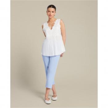 Pantalón Capri de Algodón Elástico Elena Mirò