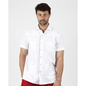 Blanca Camisa Habanera para Hombre – Admas