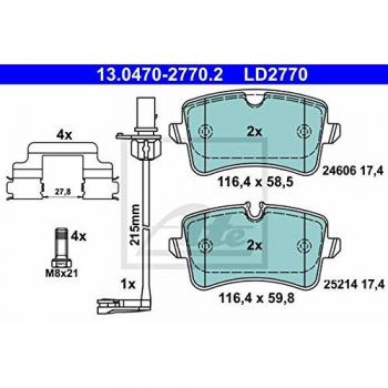 Ate 13.0470-2770.2 Pastiglia Freno