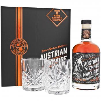 Albert Michler Navy Rum 18YO Solera – 0,7 l & 2 Gläser – GB Dark Edition