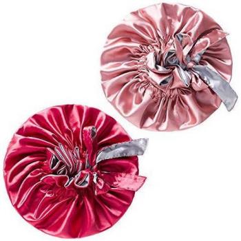 2PCS Extra Large Satin Bonnet for Women, Breathable Night Sleep Cap