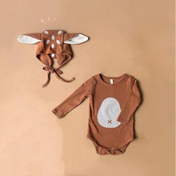 Toddler Christmas Deer Overall with Hat