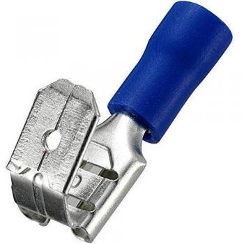 TRU COMPONENTS 745034 Partially Insulated Blade Receptacle Connector, 6.4 mm x 0.8 mm, Blue, 50 pcs