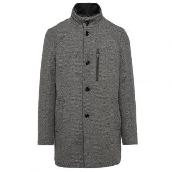 S.Oliver BLACK LABEL Regular Fit Wollmantel in Dunkelblau, Größe 52
