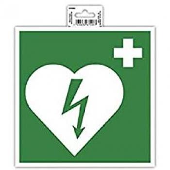 EXACOMPTA Informationsschild Defibrillator, PVC, selbstklebend, Grün