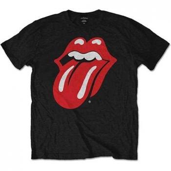Rolling Stones Men's Classic Tongue T-Shirt, Black, Medium