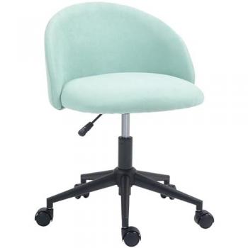 Office Chair Verde Curvo Terciopelo HOMCOM