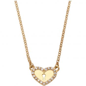 Love Cadenas – Collier Altesse Q4842, plaqué or blanc doré (10 × 8 mm)