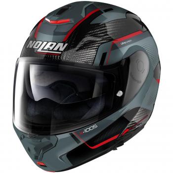 Nolan X-1005 Ultra Carbon Undercover N-Com Klapphelm Grau Silber M male
